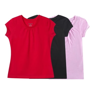 Bienzoe Girl's Breathable Quick-dry T-shirt Pack-F 7/8