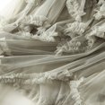 thumbnail image 4 of Women Layered Tulle Long Skirt High Waist Solid Color Frill Trim Ruffle Midi Skirt, 4 of 6