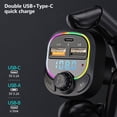 thumbnail image 4 of Dvkptbk Car Bluetooth MP3 Player Multifunctional Car Charger FM Transmitter Car Charger Fast Charging, 4 of 6