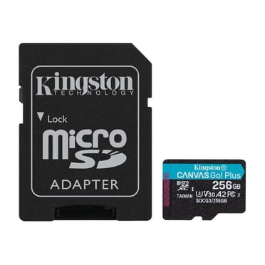 Kingston - Flash memory card (microSDXC to SD adapter included) - 256 GB - A2 / Video Class V30 / UHS-I U3 / Class10 - microSDXC UHS-I
