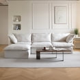 thumbnail image 3 of Sodrens Modular Sectional Sofa,L-Shaped Linen Sofa,Modular Couch Free Combination Sofa,3-Seat Sofa with Ottoman for Living Room,Beige, 3 of 10