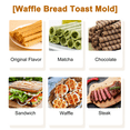 thumbnail image 1 of Grilled Sandwich Maker,Bread Toast Breakfast Machine,Hot Sandwich Pan,Nonstick Aluminum Flip Pan,Kitchen Tool, 1 of 10