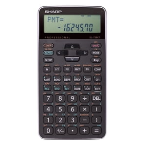 Sharp EL738XT Calculatrice financière pour le collège, Université & Étudiants d'affaires, 10-Digit Affichage, Solveur de valeur temporelle, Analyse des flux de trésorerie, IRR, NPV & Fonctions d'amortissement