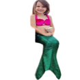 thumbnail image 3 of Fille Enfants Queue de Sirène Bikini Nageable Ensemble Maillot de Bain Costume Fantaisie 3-9 Ans, 3 of 4