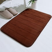 Soft Absorbent Memory Foam Bath Mat 50x80cm, Non-Slip Microfiber Shower Rug, Plush Bedroom Floor Mat for Bathroom Decor