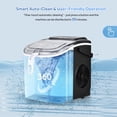 thumbnail image 4 of Countertop Ice Maker with Handle, 26lbs in 24Hrs, 9 Ice Cubes Ready in 6 Mins, Auto-Cleaning Portable Ice Making Machine with Scoop Holder, Black, 4 of 10