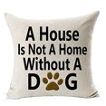 thumbnail image 1 of Meilleurs Cadeaux pour Amoureux des Chiens Housse de Coussin en Coton et Lin, 1 of 5
