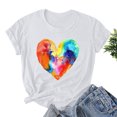 thumbnail image 2 of RKSTN Chemise de Fierté pour Femmes LGBT Coupe Ample Décontractée Tops Égalité Inspirante Été Mignon Cœur Imprimé Manches Courtes Col Rond Chemise de Fierté, 2 of 3