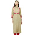 thumbnail image 1 of Phagun Kurta Tunique Droite en Rayonne pour Femmes, Kurti à devant Ouvert, Col Mandarin, Haut Indien, 1 of 2