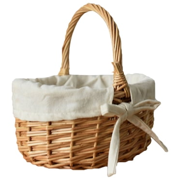 SHISUYAN Woven Picnic Basket Cute Picnic Basket Wicker Picnic Basket Wicker Woven Flower Basket