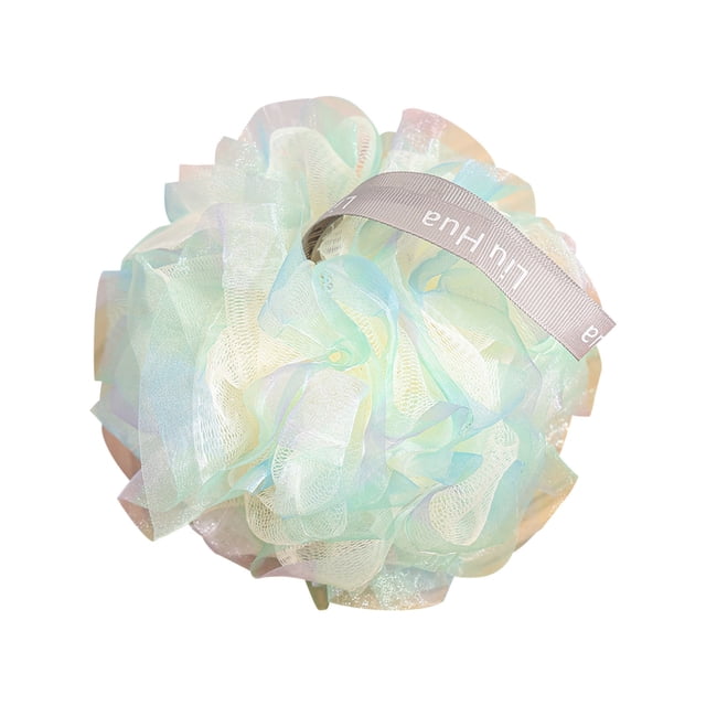 Dreamy And Colorful Bath Flower, Soft Non Scattering Scrubbing Bath Ball, High Beauty Skin Friendly Bath Sponge with Hanging Loop