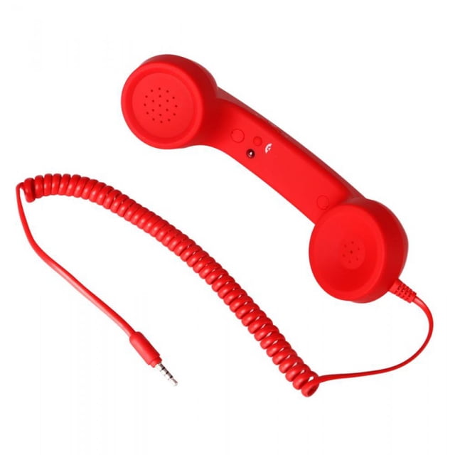 PENGXIANG Combiné Téléphonique Rétro Classique Confort Haut-Parleur Micro Récepteur pour Téléphones Android 7 Couleurs 3.5mm