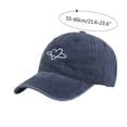 thumbnail image 2 of Unisex Denim Baseball Caps, Breathable Sun Protection Visor Hats with Fashionable Style for Outdoor Activities, Beach Days and All Seasons Wear, 2 of 3