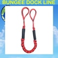 thumbnail image 2 of Elastic Boat Bungee Dock Line Docking Rope Boat Dock Dock Lines for Line Stretches to 5.5ft Red Black Dots, 2 of 9