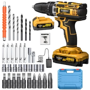 DGB Portable Cordless Electric Drill, Handheld Power Drill Driver, Multi-Function Tool for Drilling, Screwdriving, Home Improvement