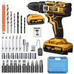 DGB Portable Cordless Electric Drill, Handheld Power Drill Driver, Multi-Function Tool for Drilling, Screwdriving, Home Improvement
