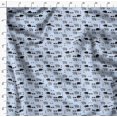 thumbnail image 4 of Soimoi Blue Velvet Fabric Bear & Text Printed Craft Fabric by the Yard 58 Inch Wide, 4 of 5