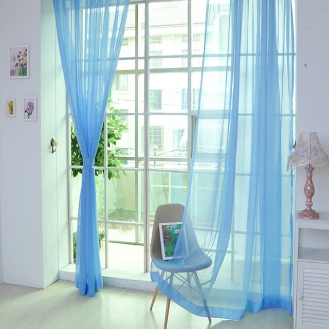 Curtain Panel Drape Soft Sheer Window Home Decoration for Doors and Windows Elegant PCS Style Curtain Scarf Start