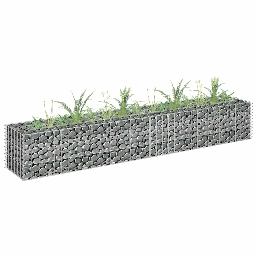 vidaXL Gabion Lit Surélevé Acier Galvanisé 180x30x30 cm