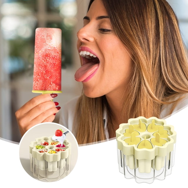 Yhmxh Kitchen Gadgets Kitchen Accessories Kitchen Items Kitchen Essentials DIY Ice Cream Mould Home Make Popsicle Popsicle Easy Release Homemade Ice Cream Mould Ice Cream Sorbet Ice Cubes