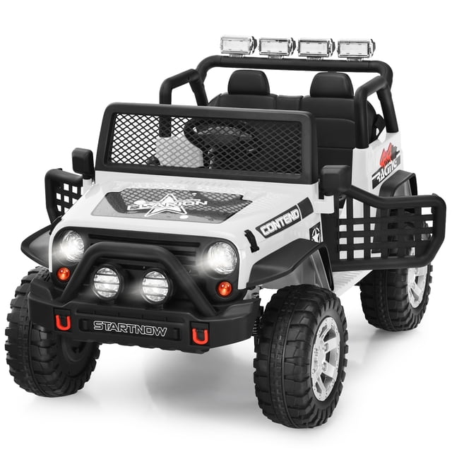 Gymax 12V Electric Kids Ride On Car Truck w/ MP3 Horn 2.4G Remote Control White