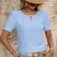 thumbnail image 5 of Liquidation des Offres du Jour! Blouses à Col Rond à Manches Courtes Unies pour Femmes, Haut Décontracté et Confortable pour Temps Chaud, Bureau Ou Jeu Soldes Aujourd'hui Liquidation!, 5 of 5