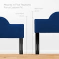 thumbnail image 4 of Modway Tête de Lit Moderne en Velours de Performance Dawn Double/Grand, Bleu Marine, 4 of 7