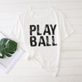 thumbnail image 3 of 2021 Women Concise Fashion Letter Print  Neck Short Sleeve Tops T-shirt for women, 3 of 4