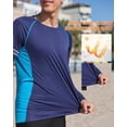 thumbnail image 4 of Charmo Mens Long Sleeve Swim Shirts Sun Protection UPF 50+ Rashguard Athletic Workout Hiking Swimwear Tops, 4 of 9