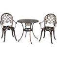 thumbnail image 1 of Patiojoy Ensemble de 3 Chaises de Salle à Manger en Aluminium Coulé pour Patio, 1 of 8