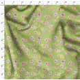 thumbnail image 4 of Soimoi Green Poly Georgette Fabric Leaves & Grandiflora Roses Floral Print Sewing Fabric Yard 52 Inch Wide, 4 of 5