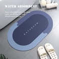 thumbnail image 4 of Zootealy Bath Mat 16 x 24 Inch Soft Floor Rug Oval Diatom Mud Non Slip Quick Dry Water Absorbent Shower Rug Machine Washable Bathroom Rug, 4 of 8