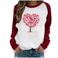thumbnail image 2 of Meichang Chandails pour Femmes Chandail de la Saint-Valentin pour Femmes Chandail Graphique Cœur d'Amour Manches Longues Col Rond Chandail de Fête en Liquidation Cadeaux de la Saint-Valentin, 2 of 4