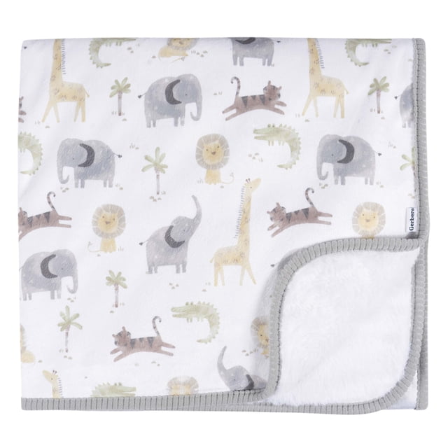 Gerber 1 pack 2PLY Plush Blanket Animals for Infants.