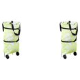 thumbnail image 3 of maskred Convenient Foldable Shopping Bags For Easy Carrying And Storage Made green flowers 2Set, 3 of 6