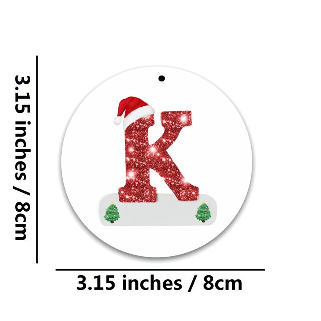 CEHVOM Christmas Alphabet Decorations Personalized For Gift Christmas Tree Hanging Ornament DIY Creative Decorations Clearance