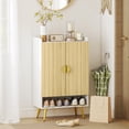 thumbnail image 2 of HOMCOM Armoire à Chaussures Étroite pour Entrée Armoire de Rangement pour Chaussures Naturel, 2 of 10