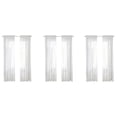 thumbnail image 3 of Window White Sheer Curtains 108 Inches Long 6 Panels Sheer White Curtains Clear Curtains Basic Rod Pocket Panel, 3 of 7