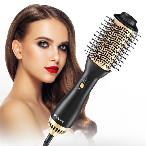 Agabus Hair Dryer Brush,Upgraded 4 in 1 Hair Dryer and Styler Volumizer with Negative Ion Anti-frizz Ceramic Titanium Barrel Hot Air Brush Hair Straightener Brush