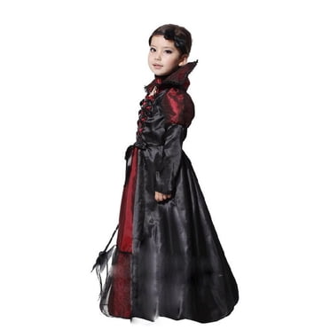 Children Girls Prinecess Cosplay Halloween Vampire Costume Party Carnival Lace Long Dress