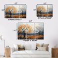 thumbnail image 4 of Designart Large Tree Gold framed wall art, Orange Tree Autumn Collage Acrylic I , Trees framed wall art decor, Orange Traditional Gold framed wall art, 32x16 inches Gold Frame, 4 of 5