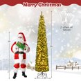 thumbnail image 3 of Costway 9 FT Pre-Lit Pencil Christmas Tree with 400 LED Lights & 699 Branch Tips Party, 3 of 10