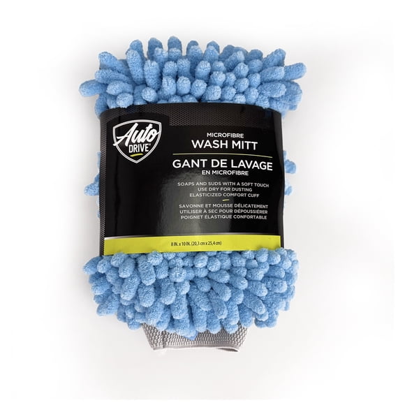 Auto Drive Microfibre Car Wash Mitt, 8" x 10"