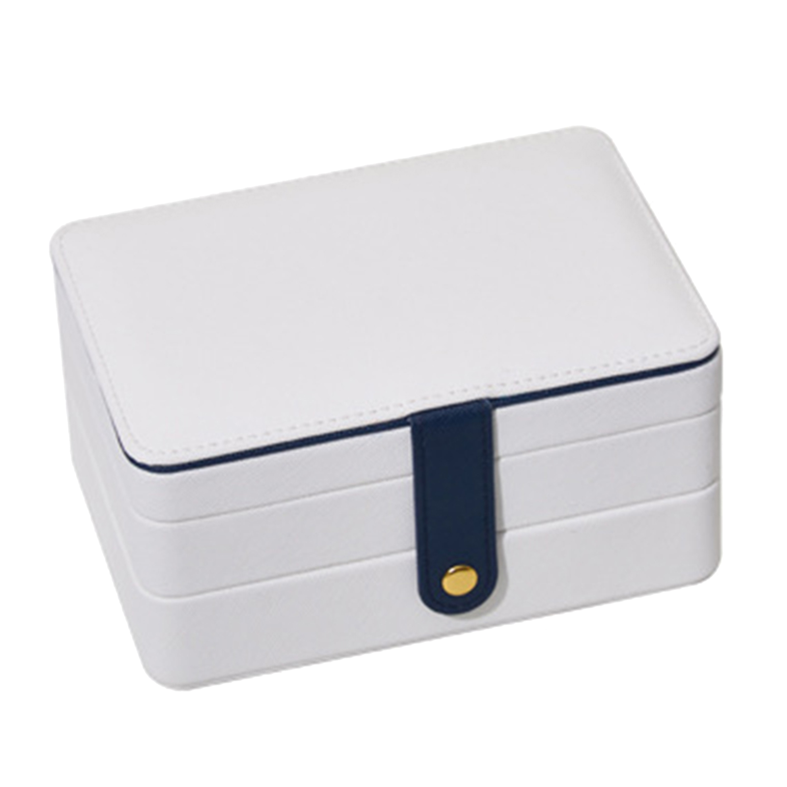 Cheers Jewelry Box Multi-Layer Birthday Gifts Faux Leather Necklace Earrings Rings Storage Case for Dresser