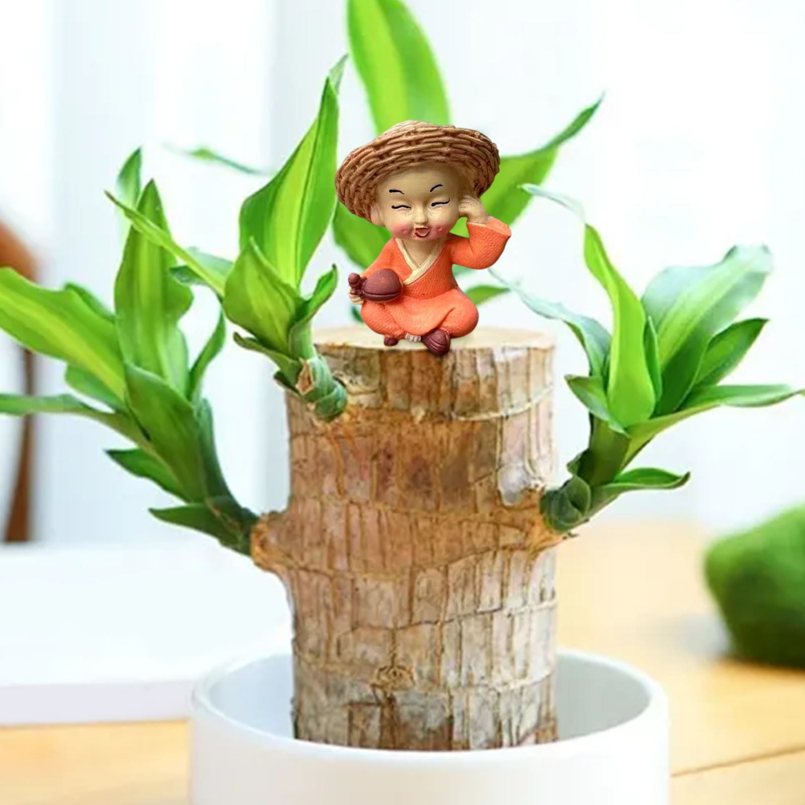 Lot De 8 Plantes Miniatures En Résine Pour Maison De Poupée – 4 Styles De Pots, Déco Jardin, Accessoires DIY