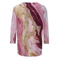 thumbnail image 4 of UPPADA Blouses pour Femmes Grande Taille à Manches 3/4, T-Shirts à Imprimé Floral Teintable, Chemises Décontractées Tendance à Col Rond, Chandails Confortables à Enfiler, Hauts Blouses Mignons d'Été, Hauts à Manches 3/4 pour Femmes en Liquidation, 4 of 5