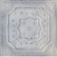 thumbnail image 1 of Tuile de Plafond en Faux Étain PVC à Insérer, à Coller 2'x2', Cendré Neige, 1 of 10