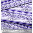 thumbnail image 3 of Soimoi Blue Heavy Canvas Fabric Aztec Geometric Decor Fabric Printed Yard 58 Inch Wide, 3 of 3