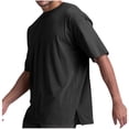 thumbnail image 2 of AherBiu T-Shirts pour Hommes Surdimensionnés en Coton Léger à Col Rond à Manches Courtes T-Shirt Décontracté, 2 of 8