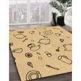 thumbnail image 3 of Ahgly Company Tapis d'Intérieur Lavable en Machine Carré Transitionnel Brun Cannelle, 4 Pieds Carré, 3 of 7